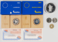 ESTADO ESPAÑOL Y JUAN CARLOS I. Conjunto de 19 piezas entre ellas varias en plata con variedad de módulos y fechas. Diferentes estados de conservación...
