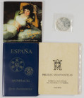CONTEMPORÁNEO. Conjunto formado 2 piezas de 2000 Pesetas (una en estuche y otra en blister, 1994 y 1996) y 2 carteras de pruebas (1976 y 1980). Todas ...