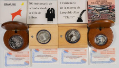 CONTEMPORÁNEO. Interesante y amplio conjunto formado por 16 estuches completos con valores en Pesetas, Ecus y Euros. Amplia variedad temática, con ter...