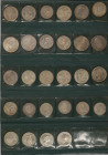 MONEDAS EXTRANJERAS. Interesante conjunto de 28 piezas en plata, un buen número de ellas en módulo tamaño duro, con una gran variedad de países repres...