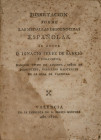 DISERTACIÓN SOBRE LAS MEDALLAS DESCONOCIDAS ESPAÑOLAS. D. Ignacio Pérez de Sarrió. 1800. Valencia. Ejemplar incompleto, a falta de las dos útimas pági...