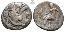 Kingdom of Macedon, Alexander III 'the Great' Uncertain mint in Greece or Macedon, AR Drachm. Circa 310-275 BC. (3.91g, 13.4mm 12h.) Head of Herakles ...