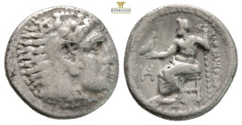 Kingdom of Macedon AR Drachm - Alexander III 'the Great' AR Drachm. Miletos, Circa 336/323 BC. (4.16g, 17.6mm.) Lifetime issue. Head of Herakles right...