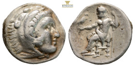 Kingdom of Macedon AR Drachm - Alexander III 'the Great' AR Drachm. Side Circa 336/323 BC. (4.24g, 12.8mm 11h.) Head of Herakles right, wearing lion s...
