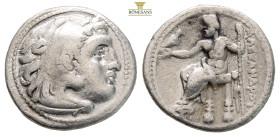 Kingdom of Macedon AR Drachm - Alexander III 'the Great' AR Drachm. Side Circa 336/323 BC. (4.04g, 12.7mm 11h.) Head of Herakles right, wearing lion s...