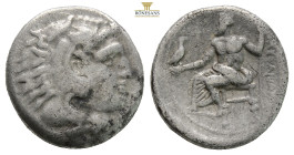 Kingdom of Macedon AR Drachm - Alexander III 'the Great' AR Drachm. Circa 336/323 BC. (4.07g, 17.1mm 11h.) Head of Herakles right, wearing lion skin. ...