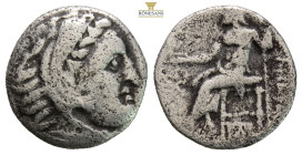 Kingdom of Macedon AR Drachm - Alexander III 'the Great' AR Drachm. Side Circa 336/323 BC. (3.71g, 17.7 mm 11h.) Head of Herakles right, wearing lion ...