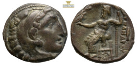 Kings of Macedon. Philip III Arrhidaios. AR Drachm Circa 323-317 BC. (3.83g. 12.1mm 17.5h) In the name and types of Alexander III. ‘Kolophon’ mint. St...