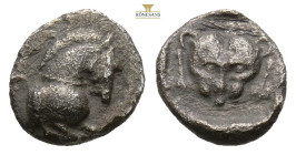 Western Asia Minor, uncertain mint AR Obol Late 6th-early 5th centuries BC. (0.92g, 10mm.) Head Forepart of horse to right /panther. (lampsakos?). Ver...