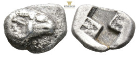Troas, Kebren AR Obol. 5th century BC. (1.33g, 11.5mm 9h.)Ram’s head right / Quadripartite incuse square. SNG Copenhagen 256; Klein -; SNG von Aulock...