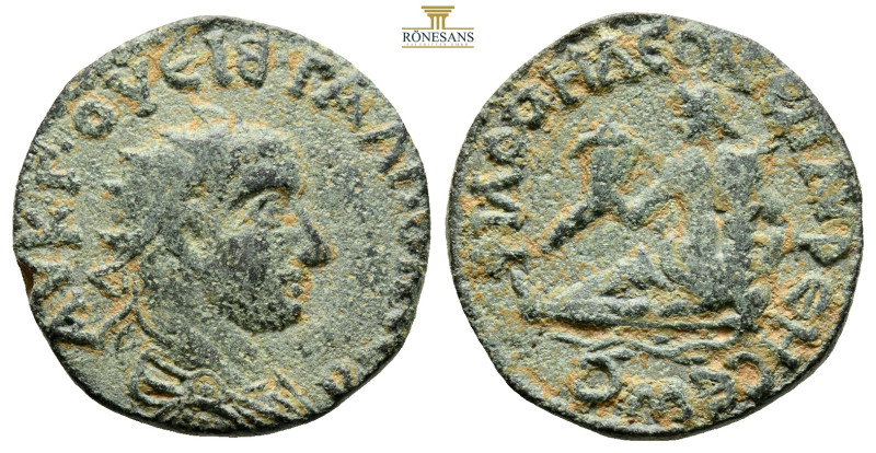 Phrygia, Philomelium. Trebonianus Gallus. AD.251-253. AE (6.48g, 16.5mm) Aur. Th...