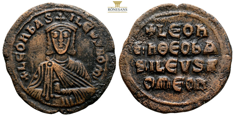 leo VI 'the Wise' AE Follis. Constantinopolis, AD 886-912. (7.48g, 28.3mm)+LЄOҺ ...
