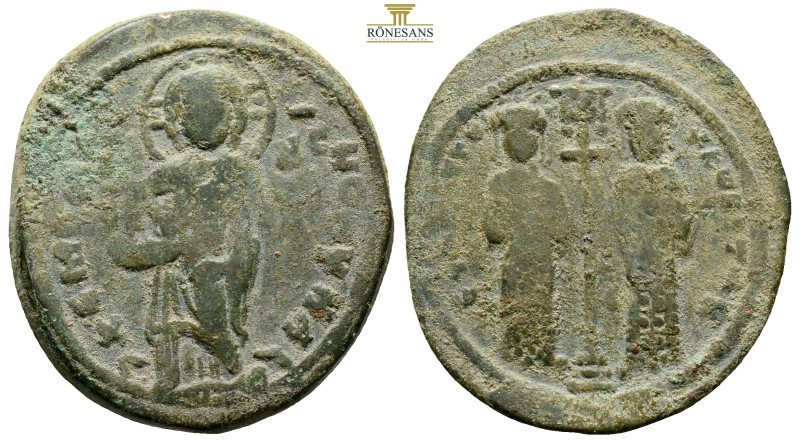 Constantine X Ducas and Eudocia, AD 1059-1067. AE, Follis. (9.96, g. 31.8 mm). C...