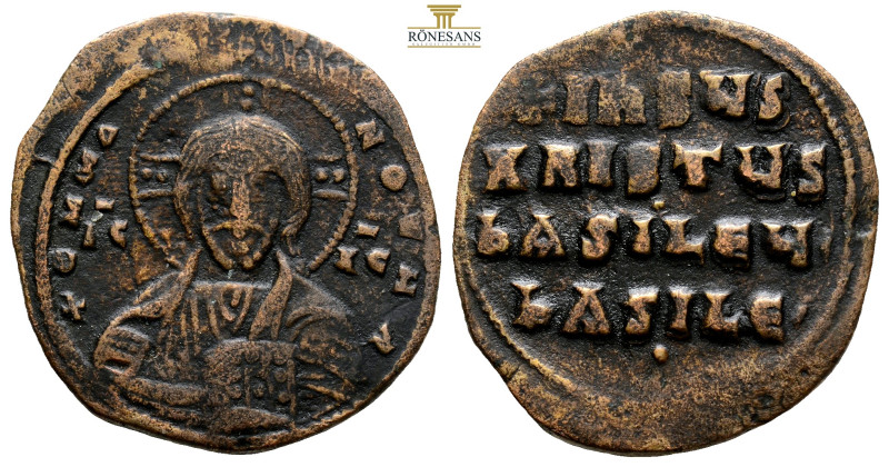 Anonymous AE Follis. Constantinople, circa AD 976-1035. (9.10g, 28.7mm) +ЄMMANOV...