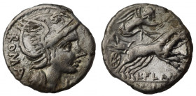Republika Rzymska, L. Flaminius Chilo 109/108 p.n.e., denar, Rzym