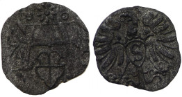 Prusy Książęce, Albrecht Fryderyk, Denar 1571, Królewiec R4