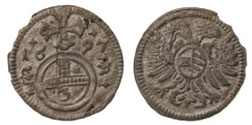Śląsk, Brzeg, Leopold I, 3 Krajcary 1696 CB