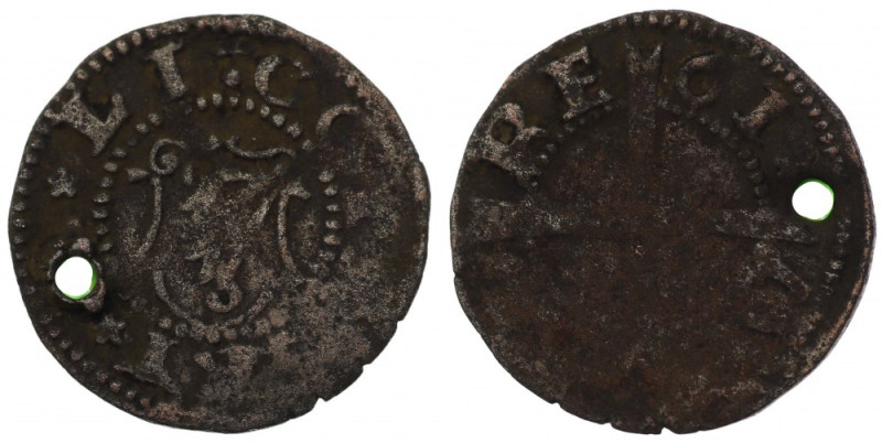 Zakon Kawalerów Mieczowych, Szeląg, 1561, Reval (Tallin), rzadki Odmiana ze skró...