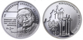 Polska, 10 złotych 2010, 95 Rocznica Urodzin Ks. Jana Twardowskiego