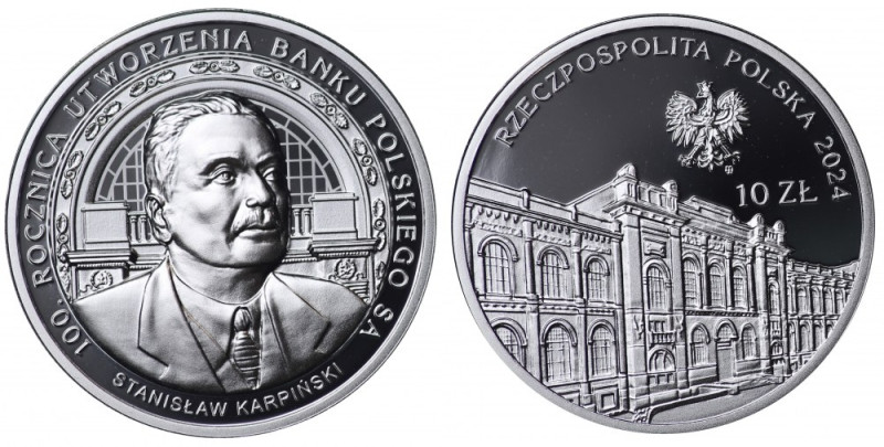 Polska, 100. rocznica utwoerznia Banku Polskiego SA, 2024 
Grade: Proof