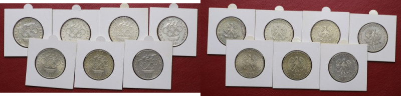 Polska, PRL, 200 złotych 1976, Igrzyska XXI Olimpiady - zestaw 7 sztuk 
Grade: ...