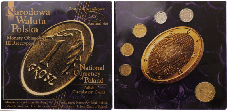 Narodowa Waluta Polski, Zestaw rocznikowy 2000 Zestaw rocznikowy 2000 w skład ze...