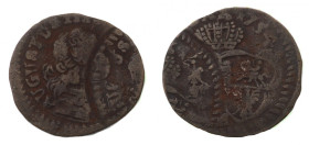 Polska, August III Sas, szeląg 1754 - Podwójne bicie