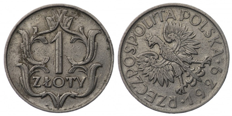 Polka, 1 złoty 1929 - delikatna skrętka 
Grade: VF