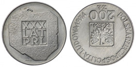 Polska, PRL, 200 złotych 1974 XXX lat PRL - odwrotka