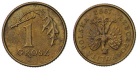 Polska, III RP, 1 grosz 1992 - odwrotka