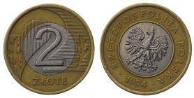 Polska, III RP, 2 złote 1994 - skrętka