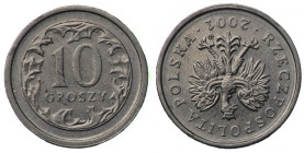 Polska, III RP, 10 groszy 2001 - odwrotka