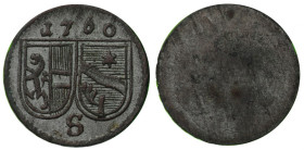 Austria, Zygmunt von Schrattenbach 1 Pfennig 1760 Salzburg, Jednostronny