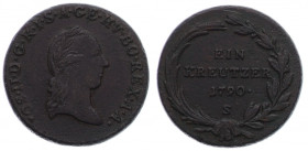 Austria, 1 Krajcar 1790 S m. Smolnik