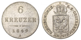 Austria, Franciszek Józef, 6 Krajcarów 1849 A