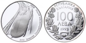 Bułgaria, 100 leva 1993 XVII Zimowe Igrzyska Olimpijskie, Lillehammer 1994