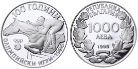 Bułgaria, 1000 leva 1995 100. rocznica Igrzysk Olimpijskich