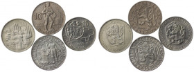 Czechosłowacja, 3 x 10 koron, 100 koron - zestaw 4 sztuk