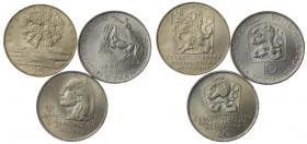 Czechosłowacja, 10,20,25 koron - zestaw 3 sztuk