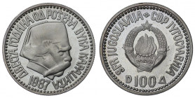 Jugosławia, 100 dinara 1987 200 rocznica urodzin Vuka Karadžicia