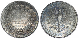 Niemcy, Frankfurt, dwutalar (3 1/2 guldena) 1842