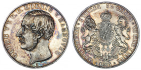 Niemcy, 2 talary = 3 1/2 guldena, 1855 B, Hanower