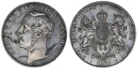 Niemcy, Hannover, Georg V, Vereinsdoppeltaler 1866 B