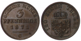 Niemcy, Prusy, pfenninge 1871 C