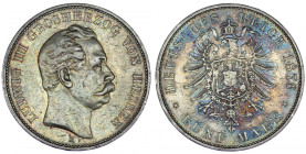 Niemcy, Hesja, Ludwig III, 5 marek 1876 H, Darmstadt