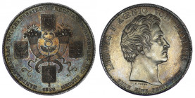 Germany, Bavaria, Ludwig I (1825-1848). Historical thaler, trade treaty between Bavaria, Prussia, Hesse and Württemberg 1829, Munich.