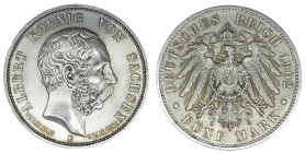 Niemcy, Saksonia, Albert, 5 marek 1902, edycja pośmiertna, Muldenhütten