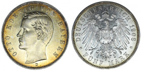 Niemcy, Bawaria, Otto, 5 marek 1908 D, Monachium