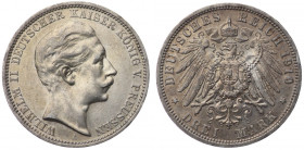 Niemcy, Królestwo Prus, Wilhelm II, 3 Marki Berlin 1910 A