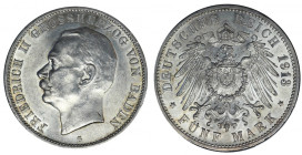 Niemcy, Wielkie Księstwo Badenii, Fryderyk II, 5 Marek Karlsruhe 1913 G
